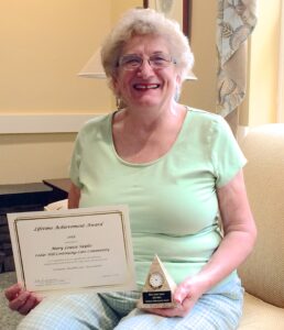 Mary Louise Sayles, winner of Lifetime Acheivement Award