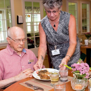 Resident of Windsor nursing home enjoys meal